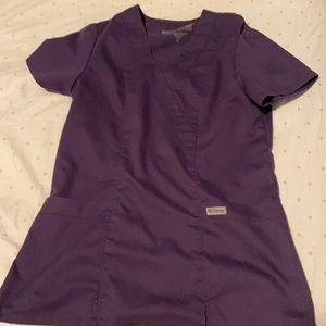 Greys anatomy by barco purple scrub top